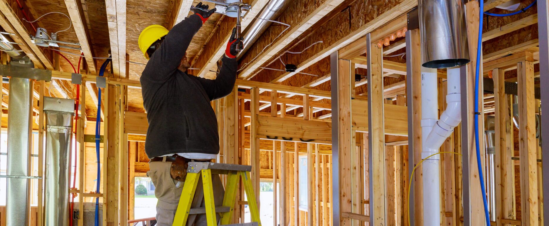 managed repair provider working on home